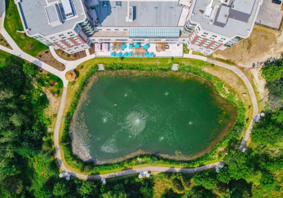 aerial photo of aurora seniors centre